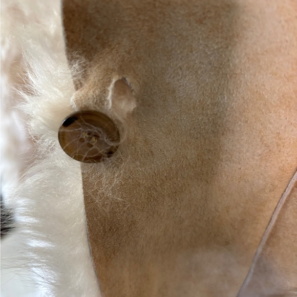 100% Shearling Full Length Camel/Ivory Vintage Coat - Picture 12 of 16